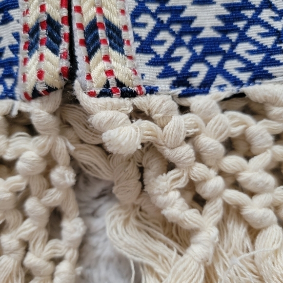 Tularosa Santa Fe Fringe Jacket in Diamondback Blue Cream Size XS - Picture 14 of 14